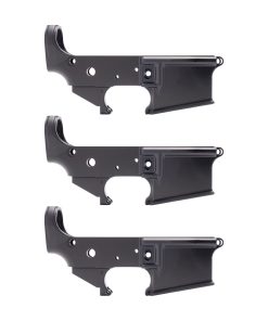 Anderson Manufacturing AM-15 Stripped Lower Receiver, No Logo With M16 Trigger Pocket - 3 Pack