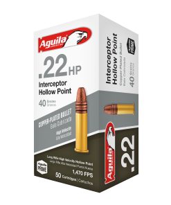 Aguila 22LR 40gr Interceptor HP - 50 - $15 FLAT RATE SHIPPING
