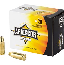 Armscr Armscor 9mm 124 Grain JHP - 20 Round Box