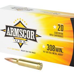 Armscr Armscor 308 Winchester 147 Grain FMJ - 20 Round Box